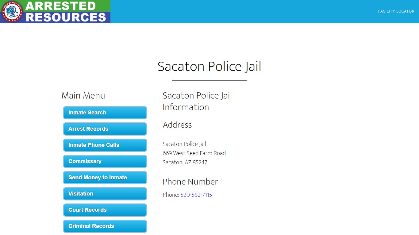 Sacaton Police Jail - Inmate Search - Sacaton, AZ - Arrested Resources